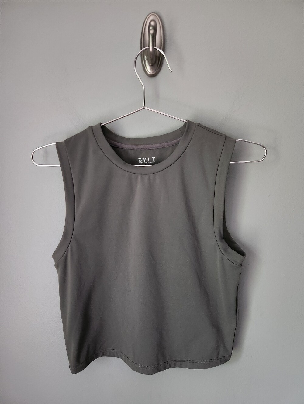 Bylt Premium Basics Tank Top Dark Gray Stretch Women's Size Small